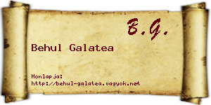Behul Galatea névjegykártya